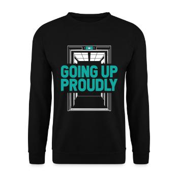 Elevator Elevator - Unisex Sweatshirt - black - Front - Alina (178cm) & Michal (187cm)