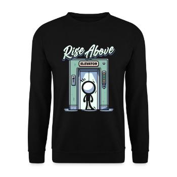 Elevator Elevator - Unisex Sweatshirt - black - Front - Alina (178cm) & Michal (187cm)