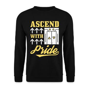 Elevator Elevator - Unisex Sweatshirt - black - Front - Alina (178cm) & Michal (187cm)