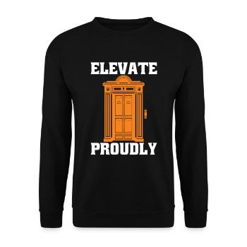 Elevator Elevator - Unisex Sweatshirt - black - Front - Alina (178cm) & Michal (187cm)