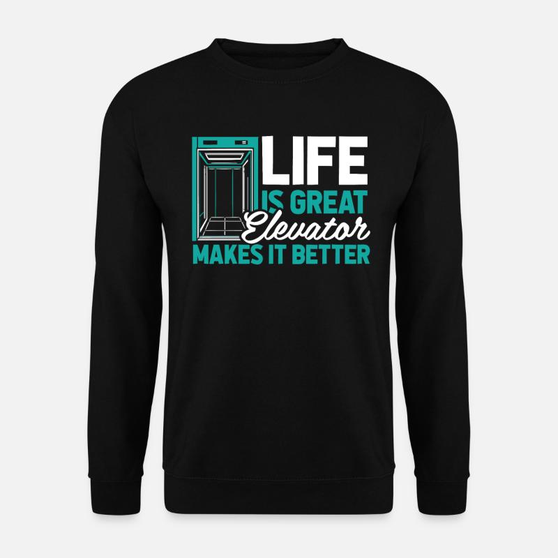 Fahrstuhl Aufzug - Unisex Pullover - Schwarz