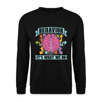 School Psych Behavior It's What We Do Counseling - Unisex Sweatshirt - black - Front - Alina (178cm) & Michal (187cm)