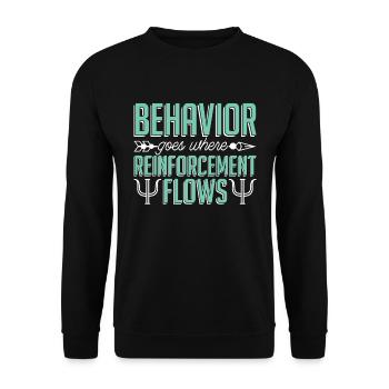 School Psych Behavior Goes Where Psychotherapist - Unisex Sweatshirt - black - Front - Alina (178cm) & Michal (187cm)