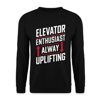 Elevator Elevator - Unisex Sweatshirt - black - Front - Alina (178cm) & Michal (187cm)