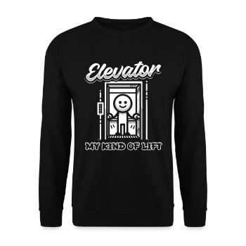 Elevator Elevator - Unisex Sweatshirt - black - Front - Alina (178cm) & Michal (187cm)