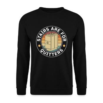 Elevator Elevator - Unisex Sweatshirt - black - Front - Alina (178cm) & Michal (187cm)