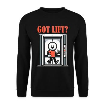 Elevator Elevator - Unisex Sweatshirt - black - Front - Alina (178cm) & Michal (187cm)