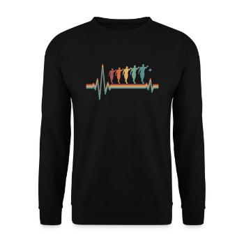 Cornhole Blind Hole Jeu Ekg Heartbeat - Sweat-shirt Unisexe - noir - Devant - Alina (178cm) & Michal (187cm)