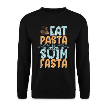 Nageur Manger des pâtes Natation Fasta Sports nautiques Natation - Sweat-shirt Unisexe - noir - Devant - Alina (178cm) & Michal (187cm)