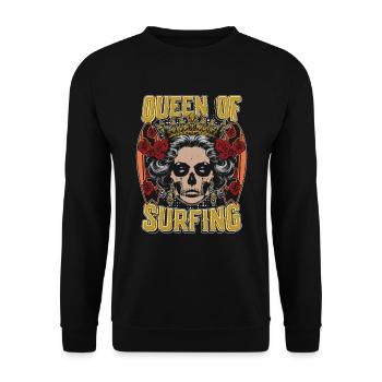 Surfer Surfen Reine Du Surf - Sweat-shirt Unisexe - noir - Devant - Alina (178cm) & Michal (187cm)