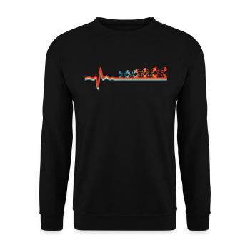 Snowboard Snowboarder Ekg Heartbeat - Sweat-shirt Unisexe - noir - Devant - Alina (178cm) & Michal (187cm)
