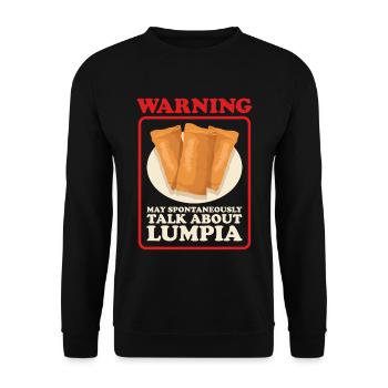 Lumpia Loempia Rouleau de printemps cadeau - Sweat-shirt Unisexe - noir - Devant - Alina (178cm) & Michal (187cm)
