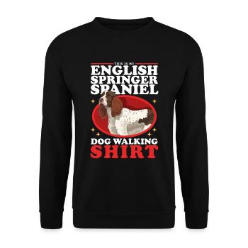 English Springer Spaniel Dog Owner Gift - Unisex Sweatshirt - black - Front - Alina (178cm) & Michal (187cm)