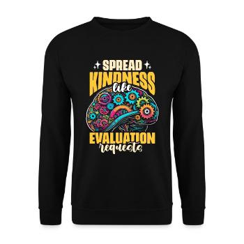Le psychiatre de l’école répand la gentillesse comme un psychothérapeute - Sweat-shirt Unisexe - noir - Devant - Alina (178cm) & Michal (187cm)
