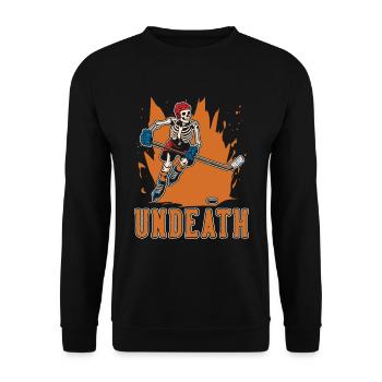Ice Hockey Undeath - Unisex Sweatshirt - black - Front - Alina (178cm) & Michal (187cm)