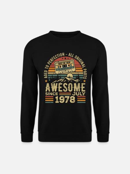 1978 Juli | Jahrgang Juli 1978 | Juli 1978 - Unisex Pullover - Schwarz