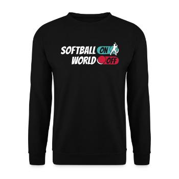 Softball Softball On World Off - Sweat-shirt Unisexe - noir - Devant - Alina (178cm) & Michal (187cm)