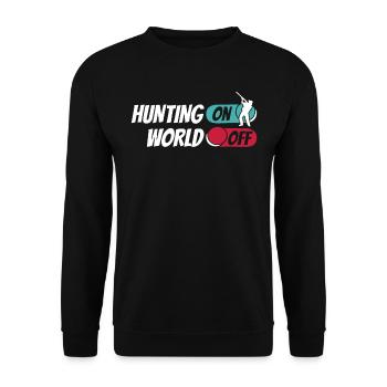 Jagen Jäger Jagd Hunting On World Off - Unisex Sweatshirt - black - Front - Alina (178cm) & Michal (187cm)