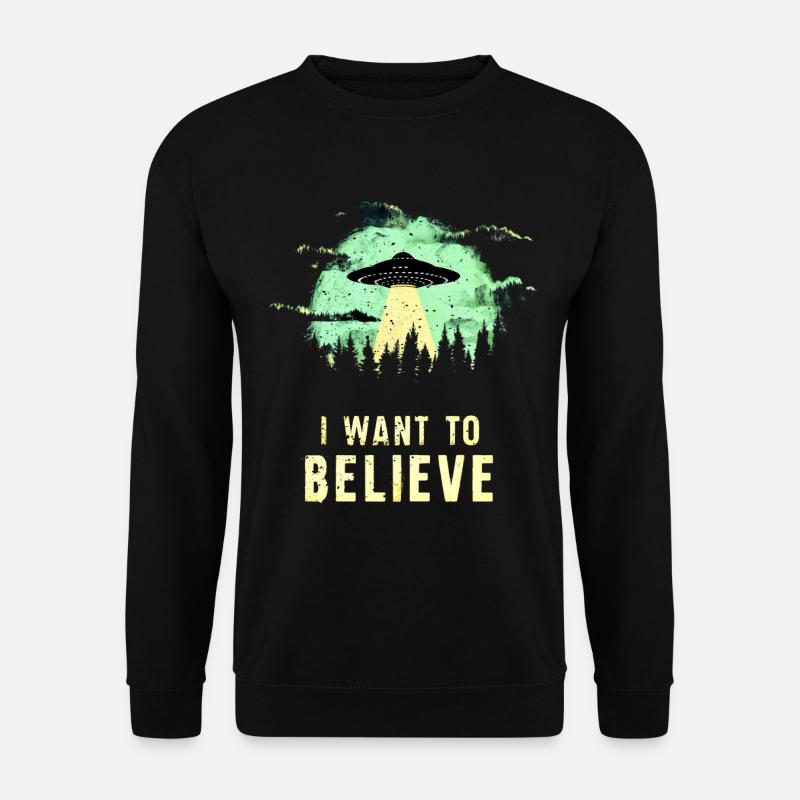 UFO #lovely toons - Unisex Pullover - Schwarz