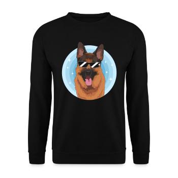 Cadeau Berger Allemand Chien Berger Allemand Cadeau Chien Berger Allemand - Sweat-shirt Unisexe - noir - Devant - Alina (178cm) & Michal (187cm)