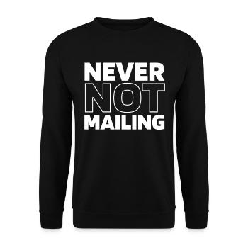 Postbote Briefträger - Unisex Pullover - Schwarz - Vorne - Alina (178cm) & Michal (187cm)