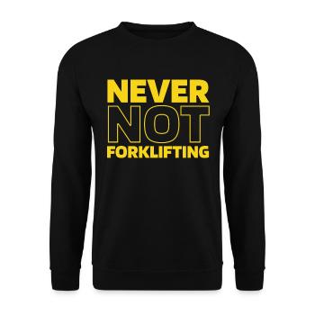 Gabelstapler Staplerfahrer - Unisex Pullover - Schwarz - Vorne - Alina (178cm) & Michal (187cm)