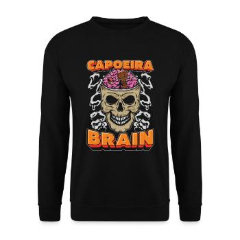 Capoeira Martial Dance Skull Capoeira Brain - Unisex Sweatshirt - black - Front - Alina (178cm) & Michal (187cm)
