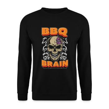 Barbecue Crâne Bbq Cerveau - Sweat-shirt Unisexe - noir - Devant - Alina (178cm) & Michal (187cm)