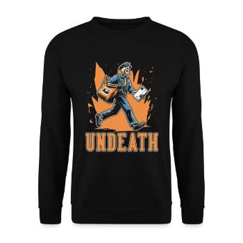 Postman Postman Squelette Mort-Vivant - Sweat-shirt Unisexe - noir - Devant - Alina (178cm) & Michal (187cm)