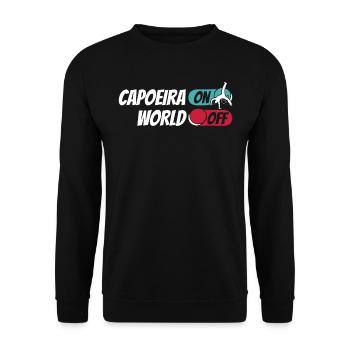 Capoeira Martial Dance Capoeira On World Off - Unisex Sweatshirt - black - Front - Alina (178cm) & Michal (187cm)