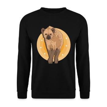 Hyena Spotted Hyena Hyena Gift - Unisex Sweatshirt - black - Front - Alina (178cm) & Michal (187cm)
