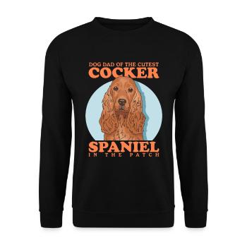 Cocker Spaniel Dad Cocker Spaniel Gift - Unisex Sweatshirt - black - Front - Alina (178cm) & Michal (187cm)