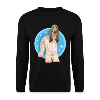 Lévrier afghan chien propriétaire de chien cadeau - Sweat-shirt Unisexe - noir - Devant - Alina (178cm) & Michal (187cm)