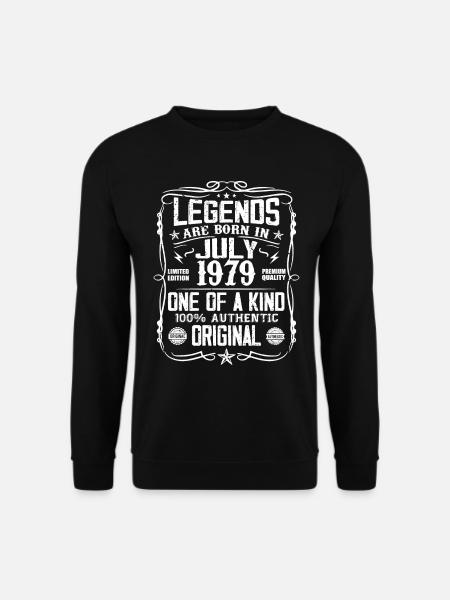 Født i juli 1979 Fødselsdag 1979 juli 1979 - Unisex sweater - sort