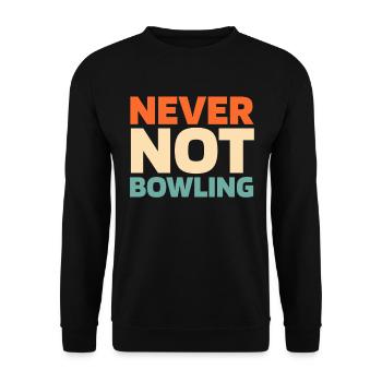 Bowling Bowlen Bowler - Unisex Pullover - Schwarz - Vorne - Alina (178cm) & Michal (187cm)