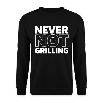 Bbq Grilling - Unisex Sweatshirt - black - Front - Alina (178cm) & Michal (187cm)