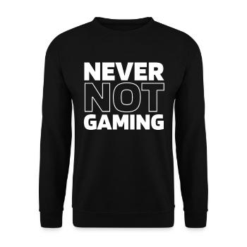 Gamer Gaming - Unisex Pullover - Schwarz - Vorne - Alina (178cm) & Michal (187cm)