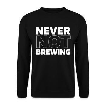 Hobby Brewer Beer Craft Beer - Unisex Sweatshirt - black - Front - Alina (178cm) & Michal (187cm)