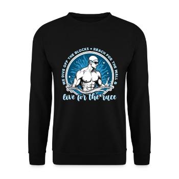 Nageur Nous plongeons hors du bloc Nageurs de sports nautiques - Sweat-shirt Unisexe - noir - Devant - Alina (178cm) & Michal (187cm)