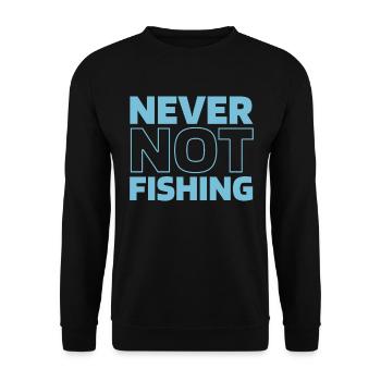 Angler Fishing - Unisex Sweatshirt - black - Front - Alina (178cm) & Michal (187cm)