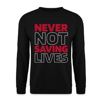 Ambulance Service Paramedic Paramedic - Unisex Sweatshirt - black - Front - Alina (178cm) & Michal (187cm)