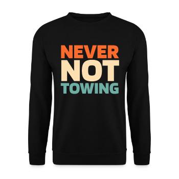 Abschleppdienst Abschlepper - Unisex Pullover - Schwarz - Vorne - Alina (178cm) & Michal (187cm)