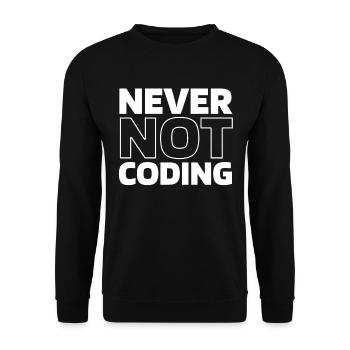 Developer Coder Programmer - Unisex Sweatshirt - black - Front - Alina (178cm) & Michal (187cm)