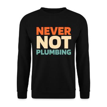 Klempner Installateur - Unisex Pullover - Schwarz - Vorne - Alina (178cm) & Michal (187cm)