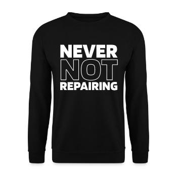 Mécanicien d’aéronefs - Sweat-shirt Unisexe - noir - Devant - Alina (178cm) & Michal (187cm)