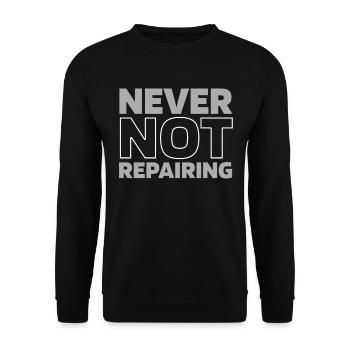 Mécanicien de motocyclettes - Sweat-shirt Unisexe - noir - Devant - Alina (178cm) & Michal (187cm)