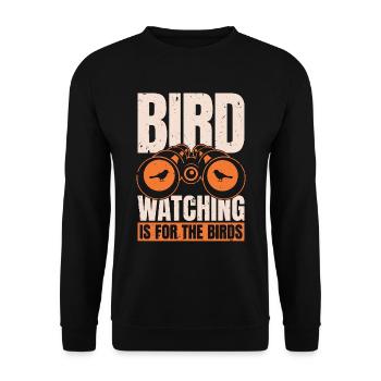 Bird Watching It's For The Bird Lover Ornithology - Unisex Sweatshirt - black - Front - Alina (178cm) & Michal (187cm)