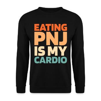 Citation cardio amusante au beurre de cacahuète - Sweat-shirt Unisexe - noir - Devant - Alina (178cm) & Michal (187cm)
