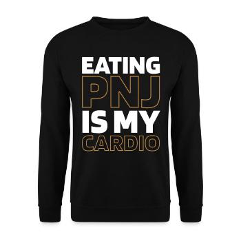 Citation cardio amusante au beurre de cacahuète - Sweat-shirt Unisexe - noir - Devant - Alina (178cm) & Michal (187cm)