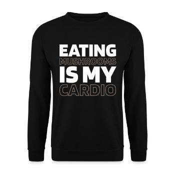 Cueilleur de champignons Citation cardio amusante - Sweat-shirt Unisexe - noir - Devant - Alina (178cm) & Michal (187cm)